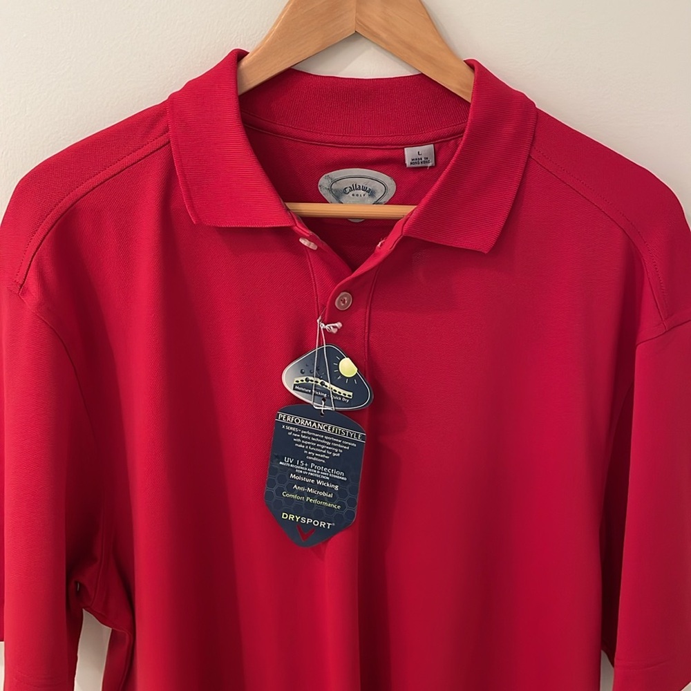 Calloway Men's Red Polo Shirt - Picture 2 of 8